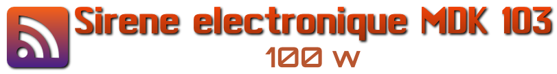 logo de la sirene electronique MDK 103 100 w 12volts 7 tons