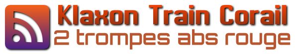 logo du klaxon train corail 2 trompes abs rouge