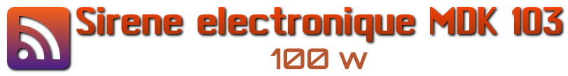 logo de la sirene electronique MDK 103 100 w 12volts 7 tons