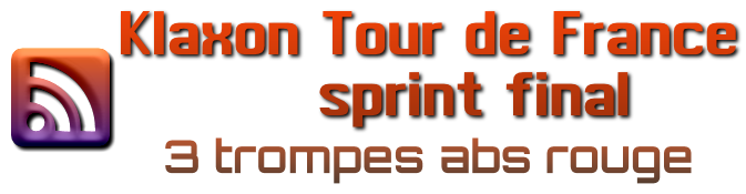 logo du klaxon tour de France sprint final 3 trompes abs rouge 